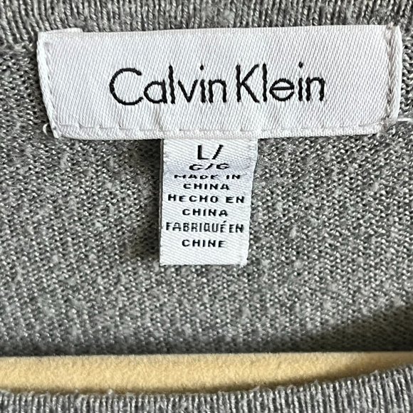 Calvin Klein Silver Long Sleeve Sweater - Picture 2 of 2